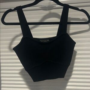 NWT House of Harlow 1960 Black Structured Tank Top